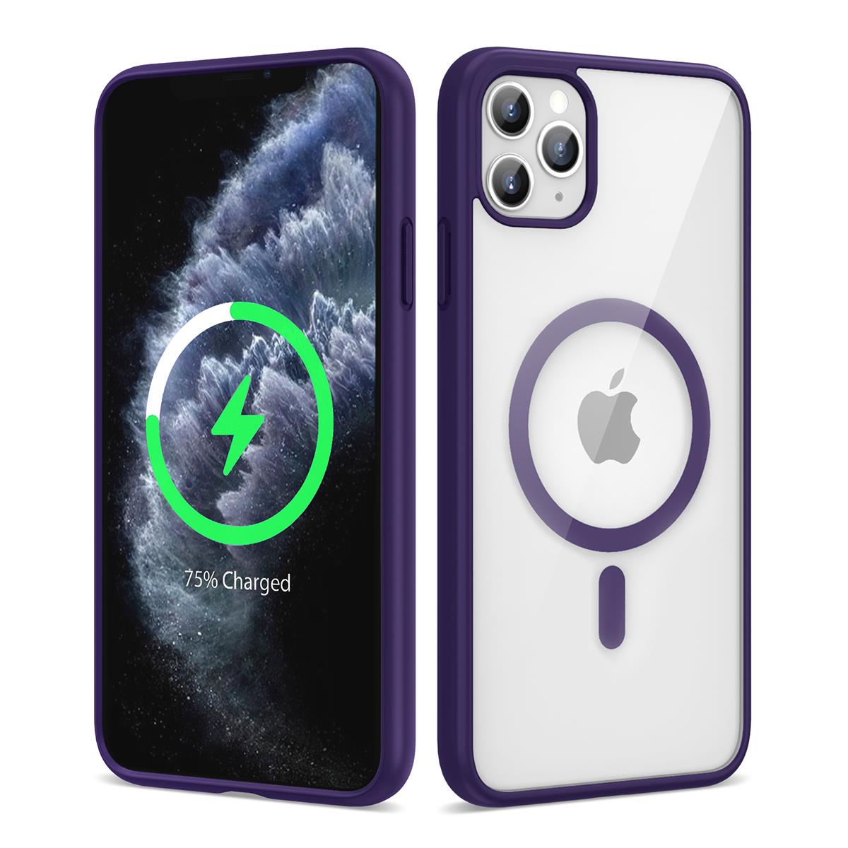 Apple iPhone 11 Pro Max Uyumlu Kılıf M-safe Wireless Şarj Özellikli Silikon Zore Ege Kapak