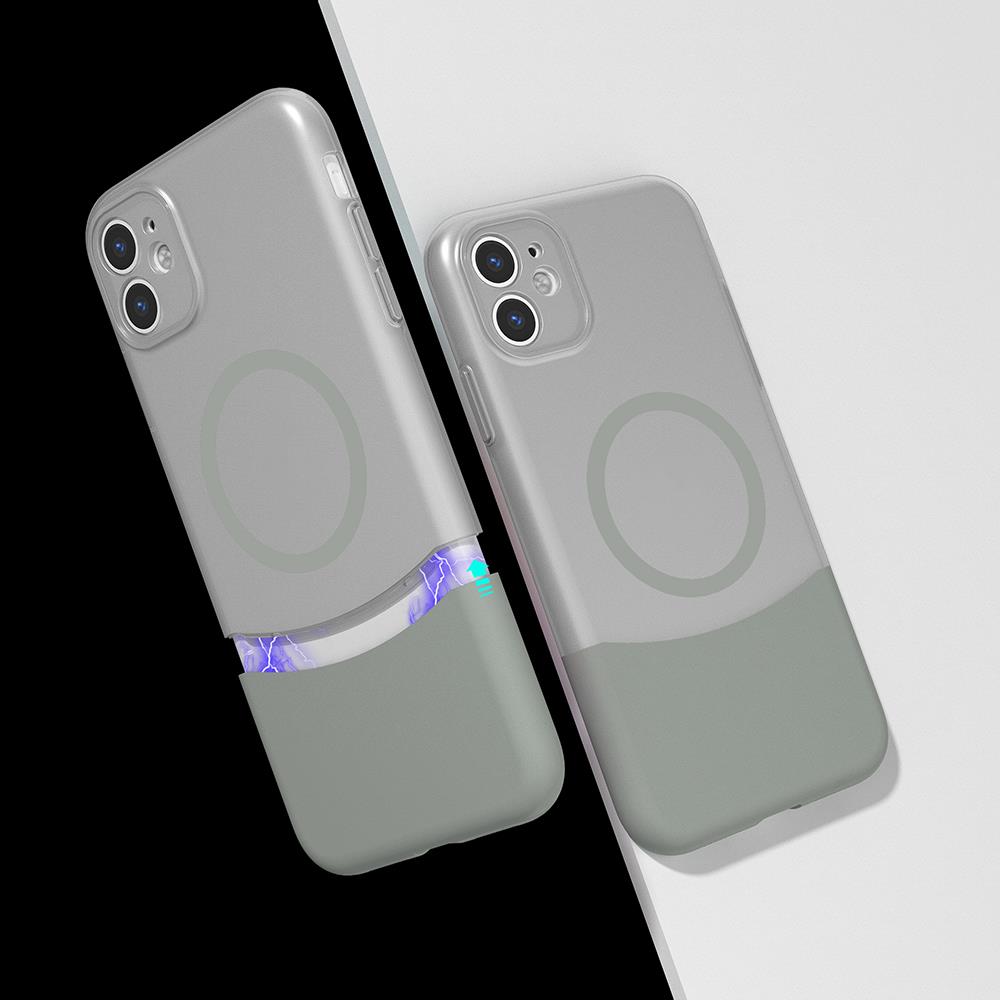 Apple iPhone 11 Uyumlu Kılıf M-Safe Şarj Özellikli Mıknatıslı Zore Duble Kapak