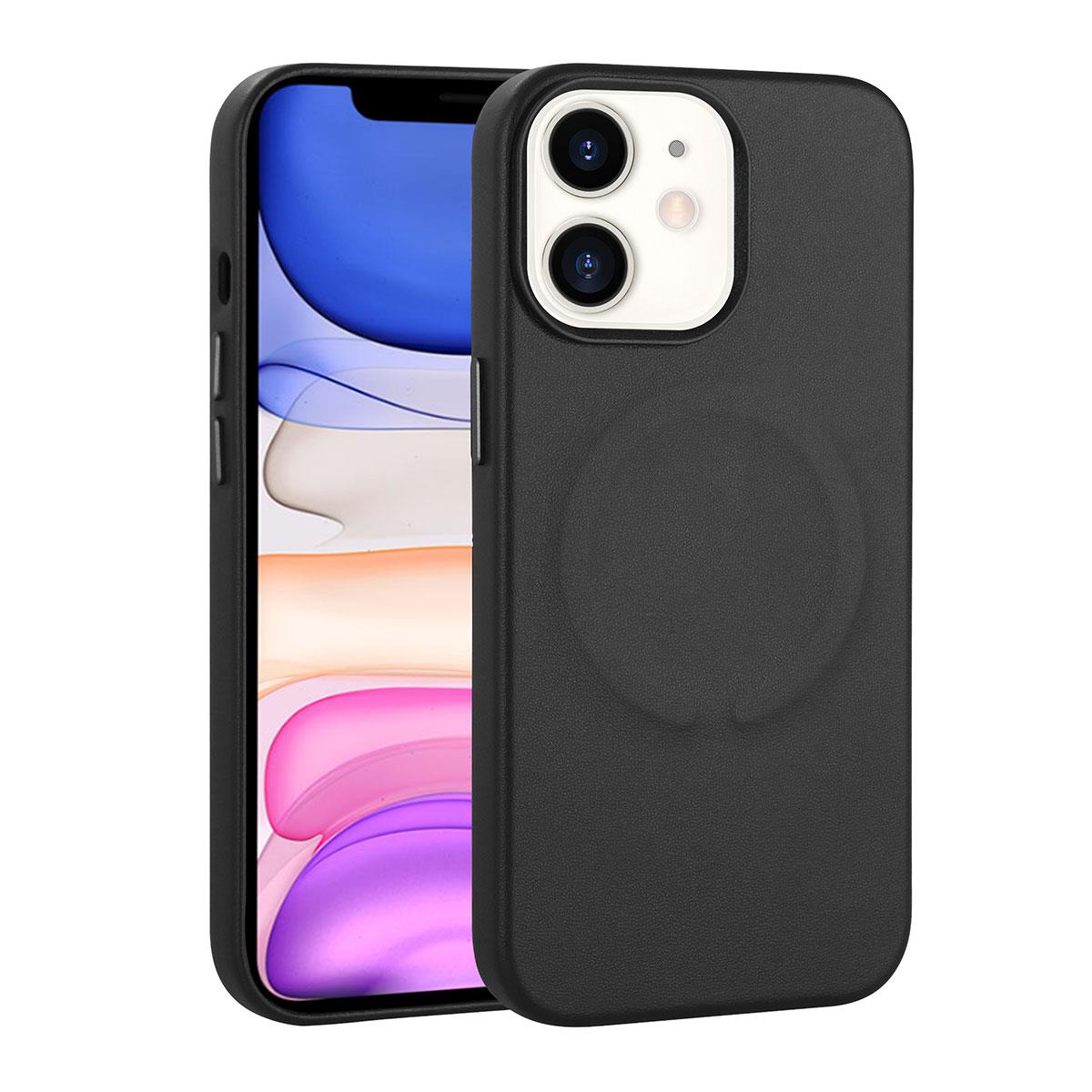 Apple iPhone 11 Uyumlu Kılıf PU Deri M-safe Wireless Şarj Özellikli Zore Derix Kapak