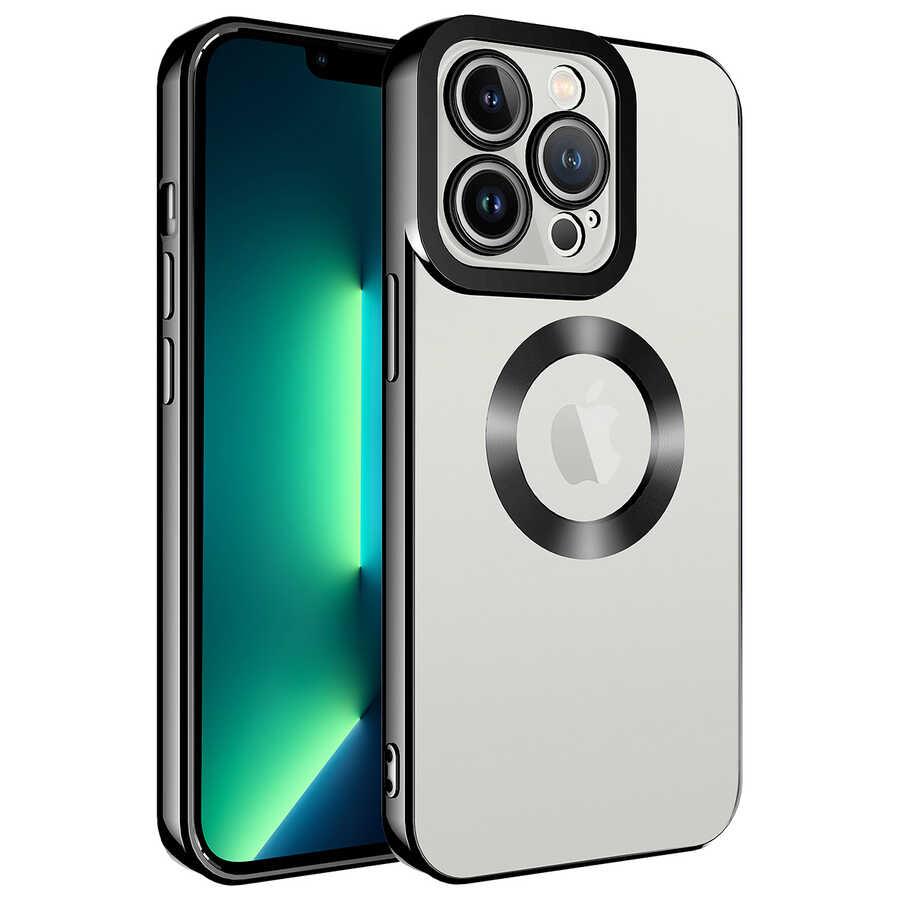 Apple iPhone 12 Pro Max Uyumlu Kılıf Kamera Korumalı Logo Gösteren Zore Omega Kapak