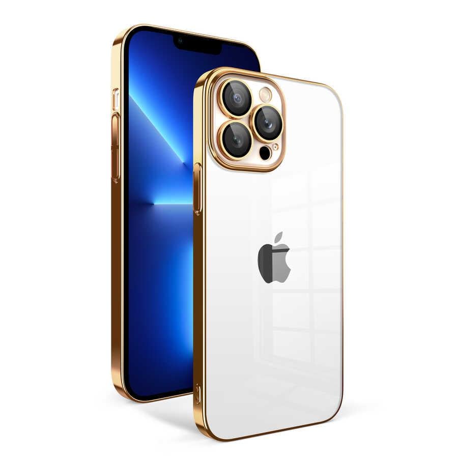 Apple iPhone 12 Pro Uyumlu Kılıf Kamera Korumalı Renkli Çerçeveli Zore Garaj Kapak