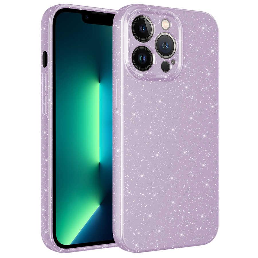 Apple iPhone 12 Pro Uyumlu Kılıf Kamera Korumalı Simli Lüks Zore Koton Kapak