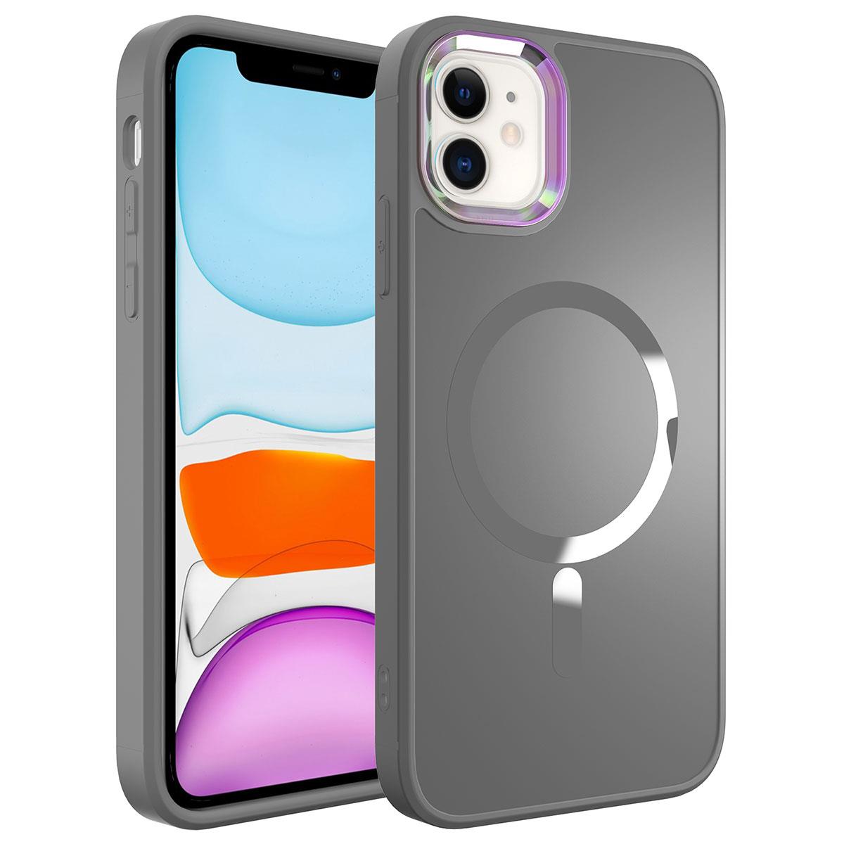 Apple iPhone 12 Uyumlu Kılıf M-safe Wireless Şarj Özellikli Zore Stil Kapak