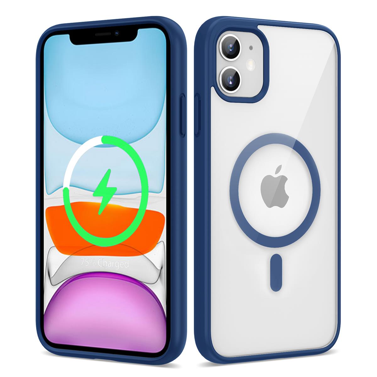 Apple iPhone 12 Uyumlu Kılıf M-safe Wireless Şarj Özellikli Silikon Zore Ege Kapak