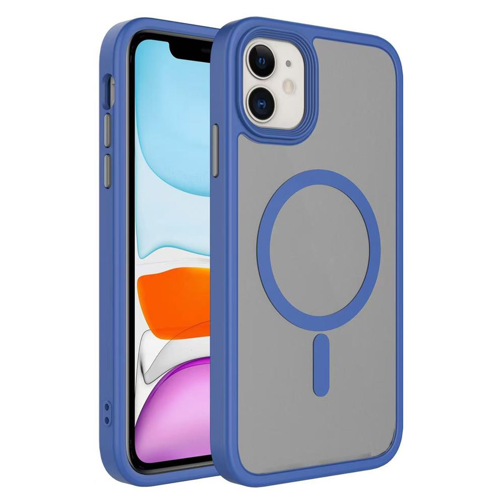 Apple iPhone 12 Uyumlu Kılıf Mat Arka Yüzey Wireless Şarj Özellikli Zore Flet M-safe Kapak