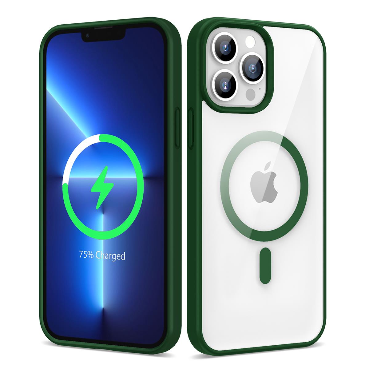 Apple iPhone 13 Pro Uyumlu Kılıf M-safe Wireless Şarj Özellikli Silikon Zore Ege Kapak