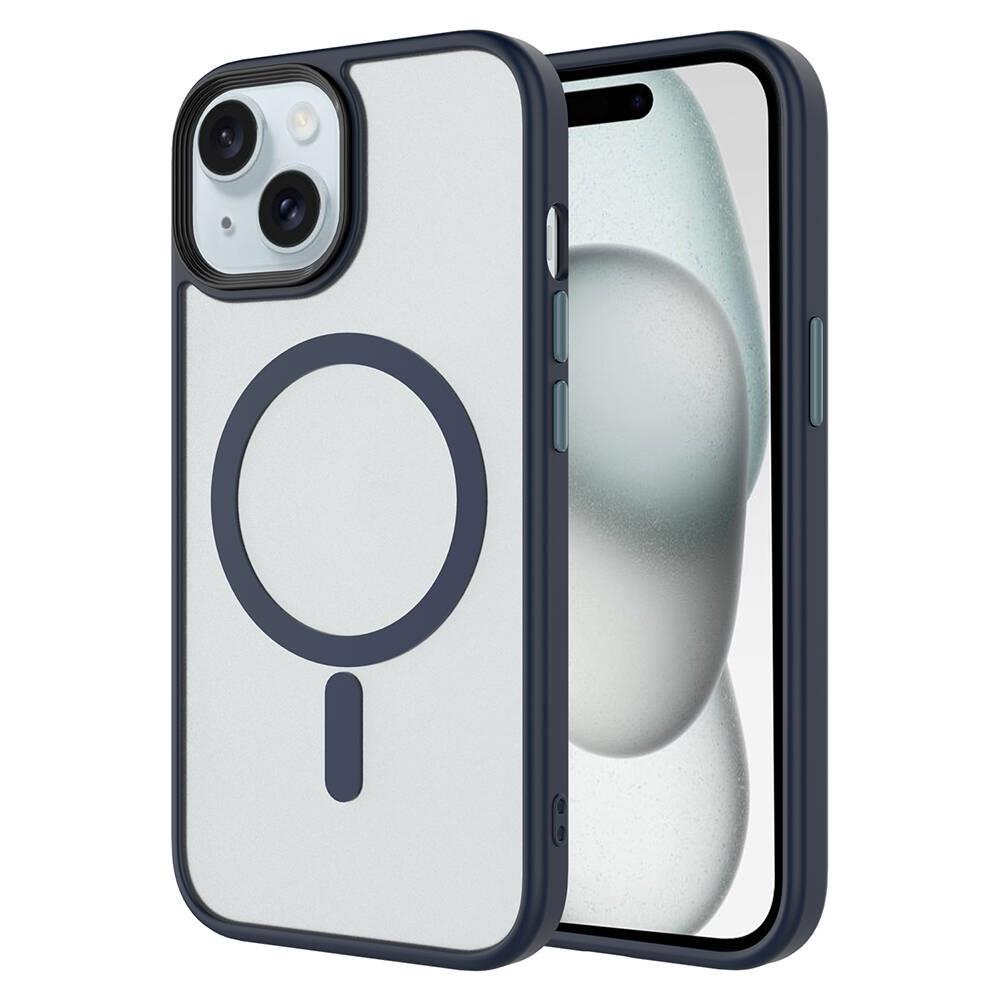 Apple iPhone 13 Uyumlu Kılıf Mat Arka Yüzey Wireless Şarj Özellikli Zore Flet M-safe Kapak