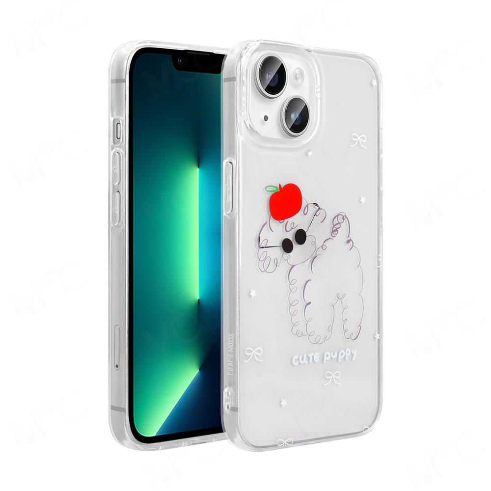 Apple iPhone 13 Uyumlu Kılıf Şeffaf Figürlü Zore Folk Sert Kapak