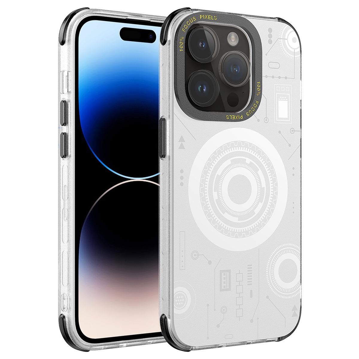 Apple iPhone 14 Pro Max Uyumlu Kılıf Zore Wireless Şarj Özellikli Desenli Hot Kapak