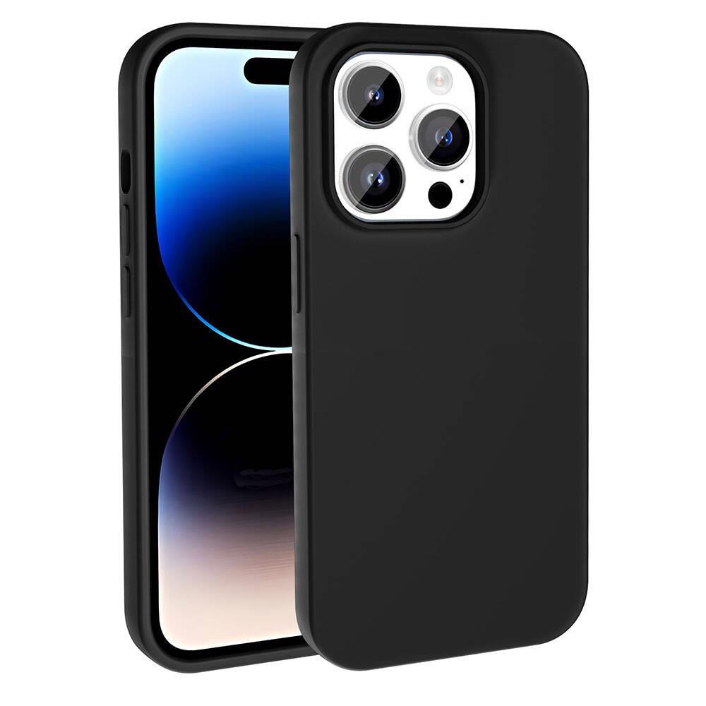 Apple iPhone 14 Pro Uyumlu Kılıf M-safe Şarj Özellikli Sıvı Teknolojili Silinebilir Sert Zore Kivi Kapak