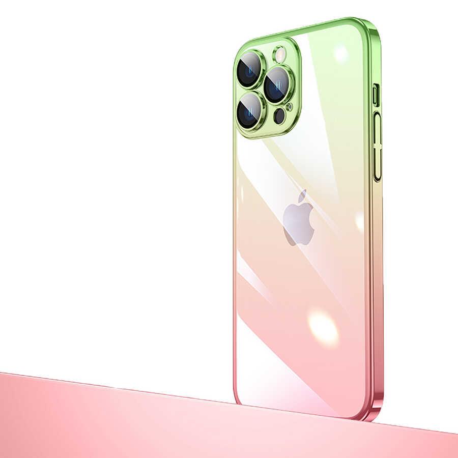 Apple iPhone 14 Pro Uyumlu Kılıf Parlak Renk Geçişli Kamera Korumalı Zore Senkron Kapak