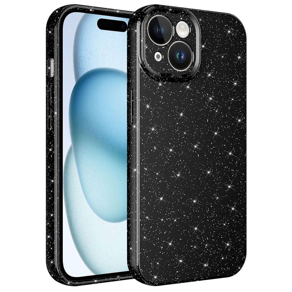 Apple iPhone 15 Plus Uyumlu Kılıf Kamera Korumalı Simli Lüks Zore Koton Kapak