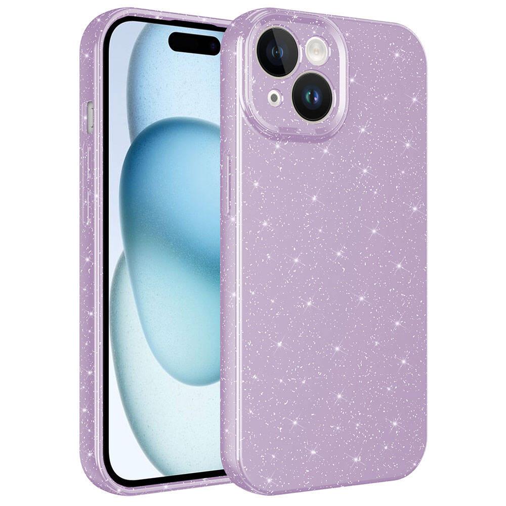 Apple iPhone 15 Plus Uyumlu Kılıf Kamera Korumalı Simli Lüks Zore Koton Kapak