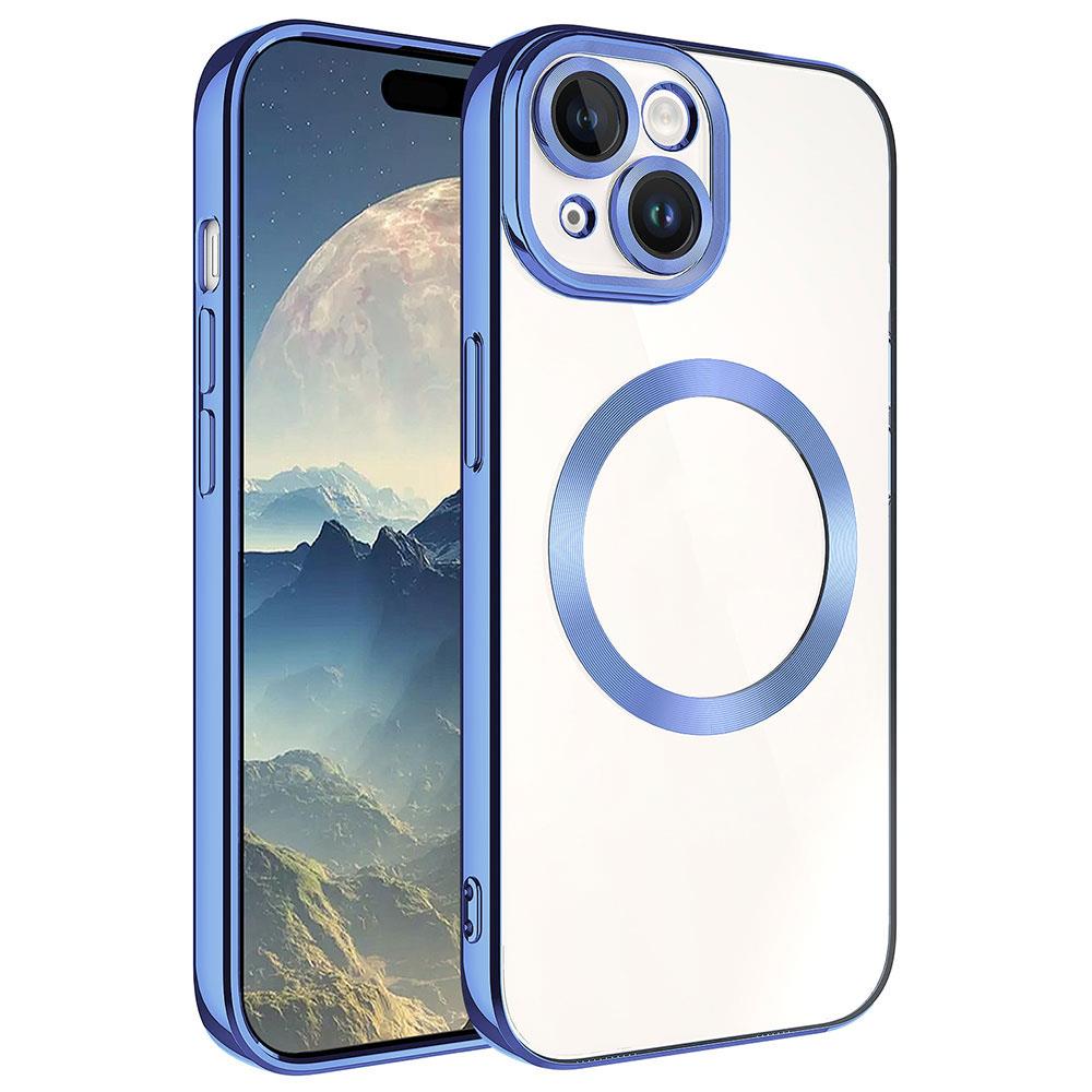 Apple iPhone 15 Plus Uyumlu Kılıf M-safe Wireless Şarj Özellikli Zore Setro Silikon