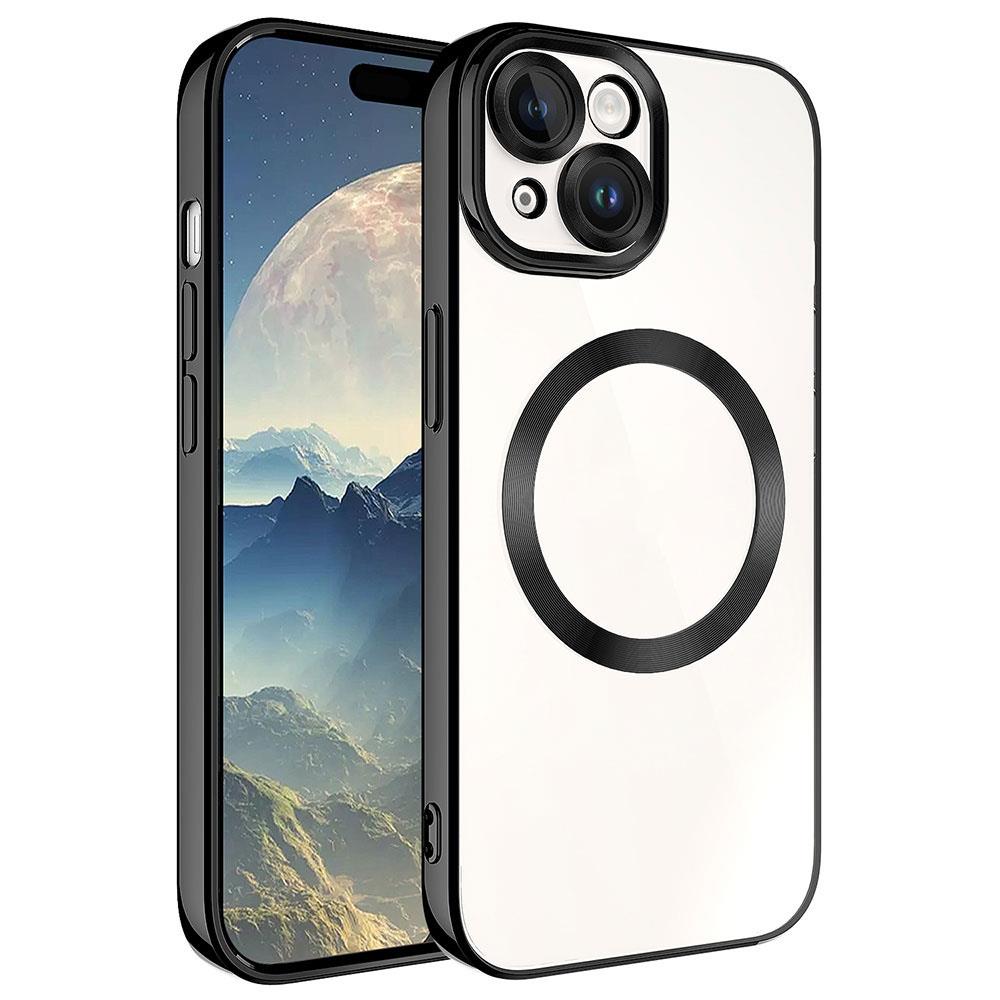 Apple iPhone 15 Plus Uyumlu Kılıf M-safe Wireless Şarj Özellikli Zore Setro Silikon