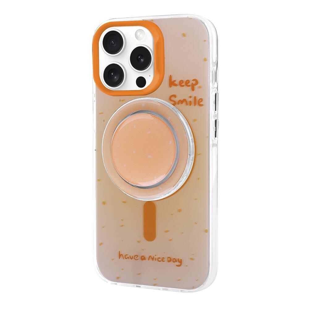 Apple iPhone 15 Pro Max Uyumlu Kılıf M-safe Şarj Özellikli Tak-Çıkar Pop Soketli Zore Tiktok Kapak