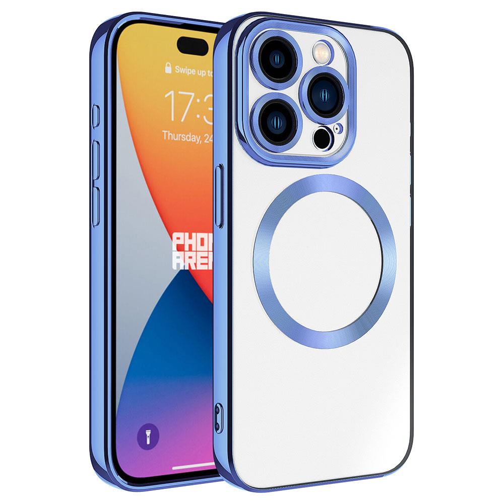 Apple iPhone 15 Pro Max Uyumlu Kılıf M-safe Wireless Şarj Özellikli Zore Setro Silikon