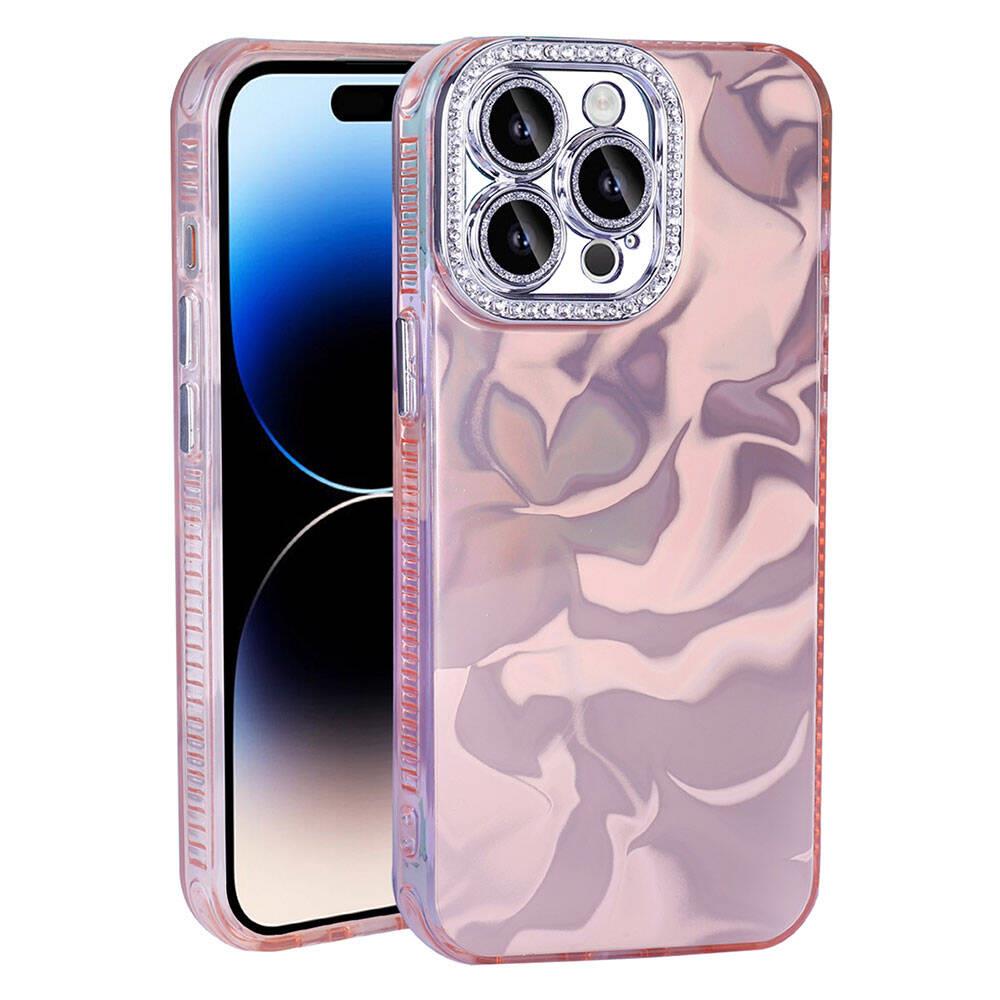 Apple iPhone 15 Pro Uyumlu Kılıf Airbagli Parlak Taş Detay Tasarımlı Zore Esila Kapak