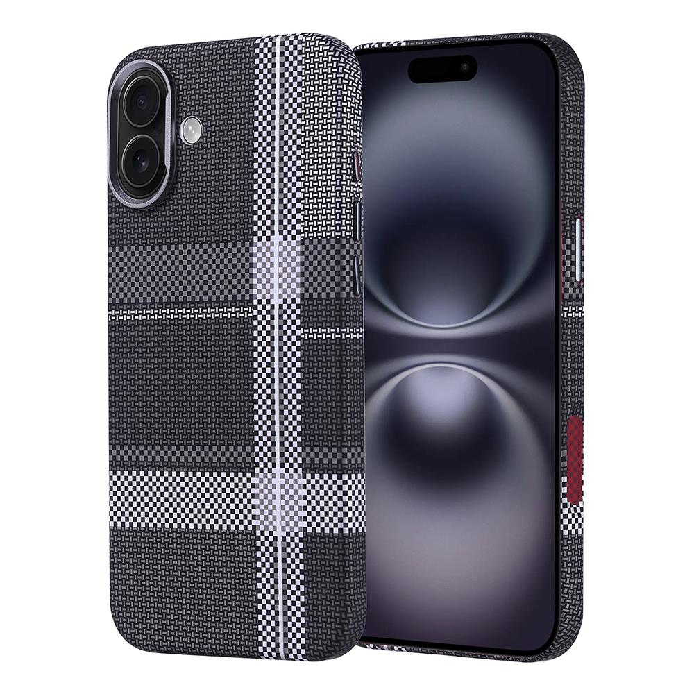 Apple iPhone 16 Plus Uyumlu Kılıf M-safe Şarj Özellikli Karbon Fiber Görünümlü Zore Nekst Kapak