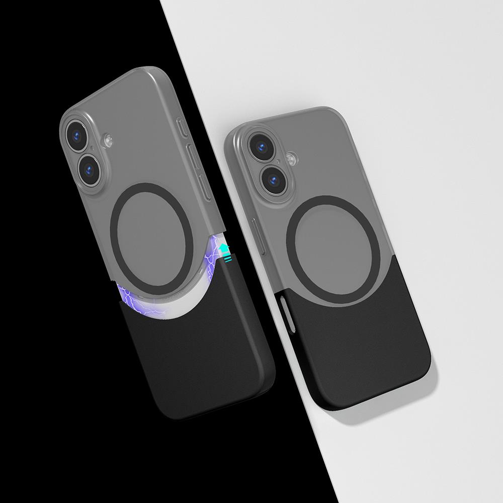 Apple iPhone 16 Plus Uyumlu Kılıf M-Safe Şarj Özellikli Mıknatıslı Zore Duble Kapak