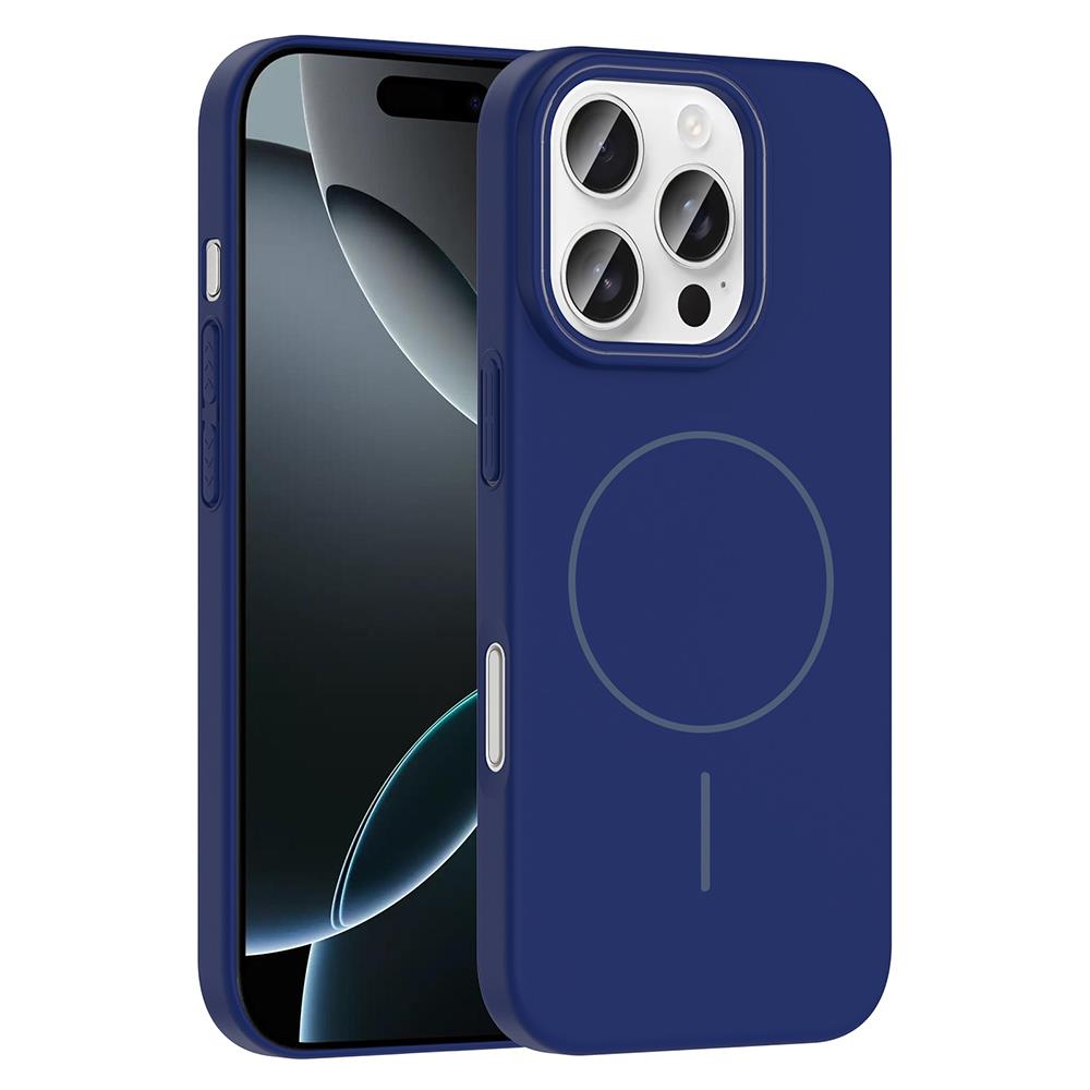 Apple iPhone 16 Pro Max Uyumlu Kılıf M-safe Şarj Özellikli Zore Ruby Sert Kapak