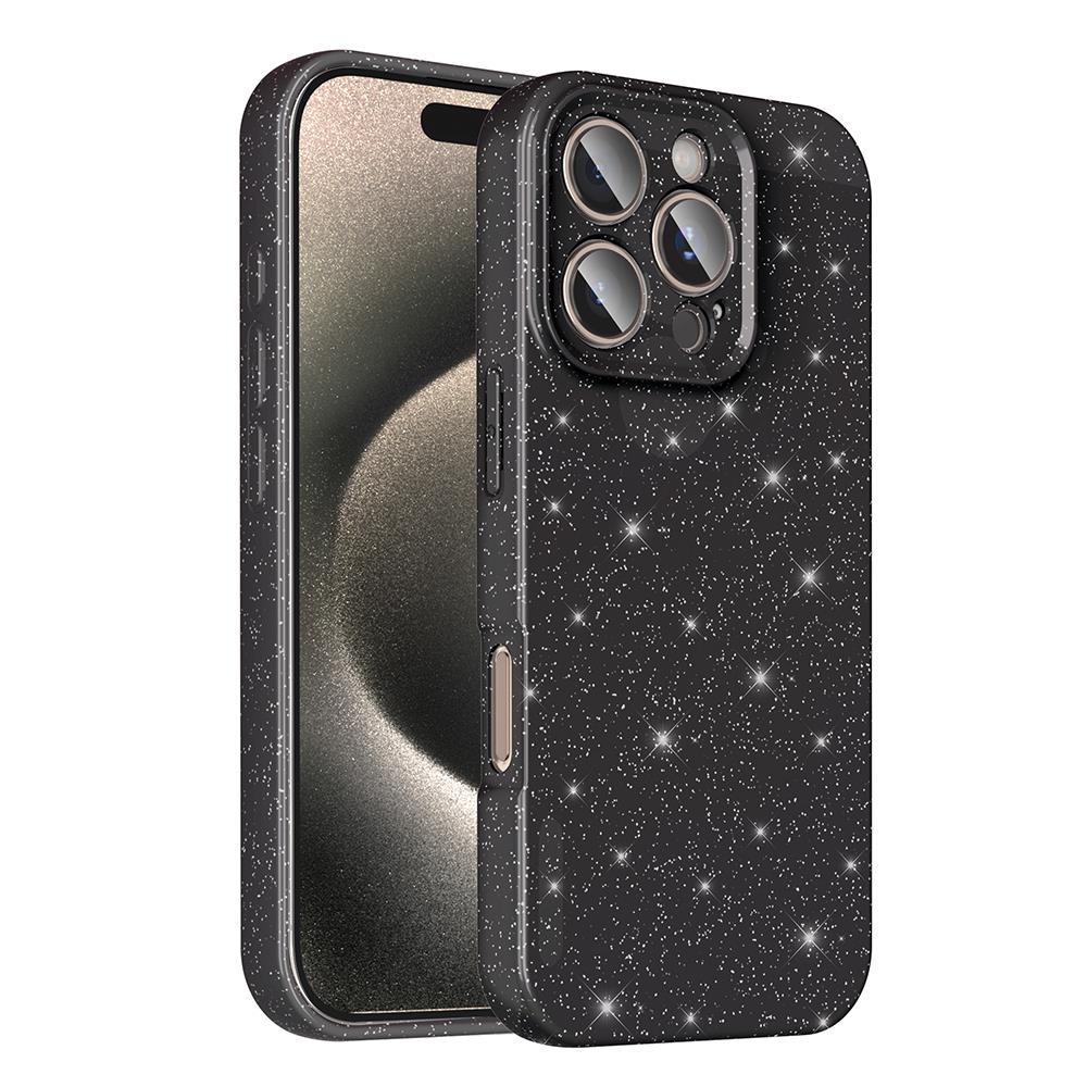 Apple iPhone 16 Pro Uyumlu Kılıf Kamera Korumalı Simli Lüks Zore Koton Kapak