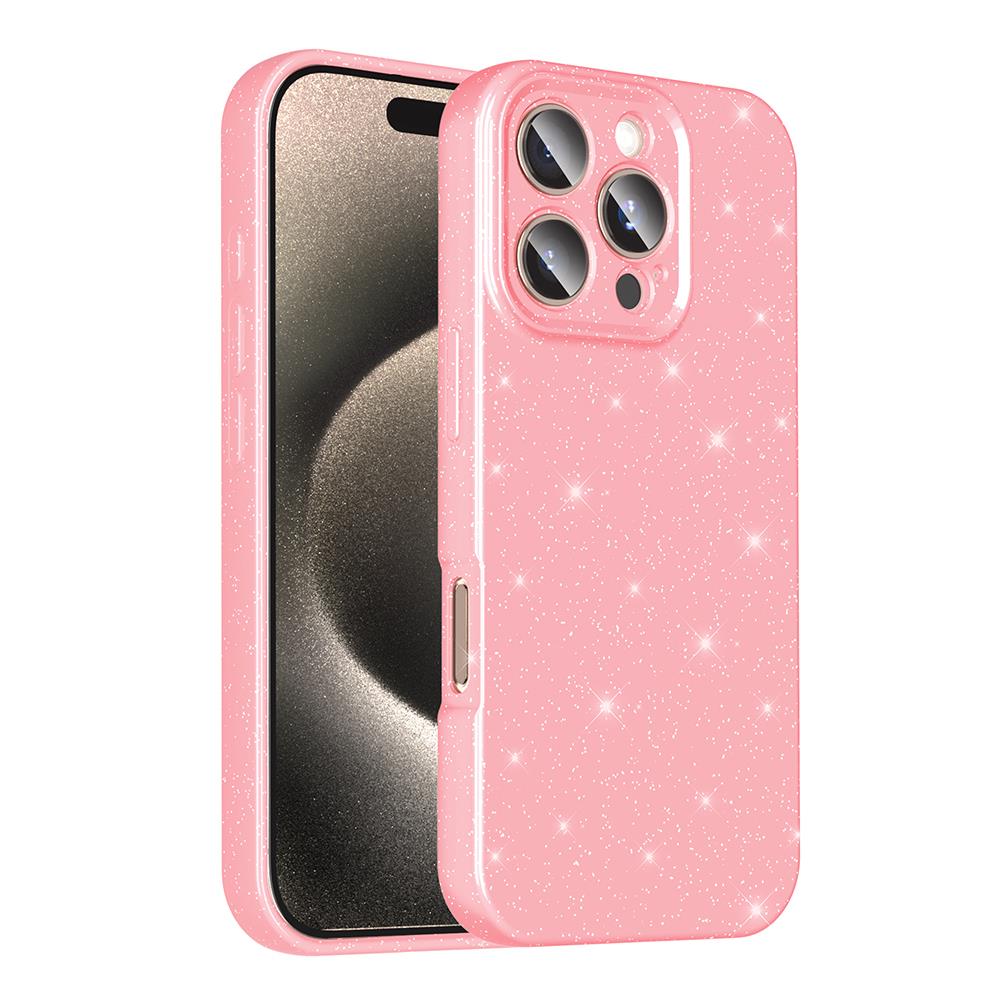 Apple iPhone 16 Pro Uyumlu Kılıf Kamera Korumalı Simli Lüks Zore Koton Kapak