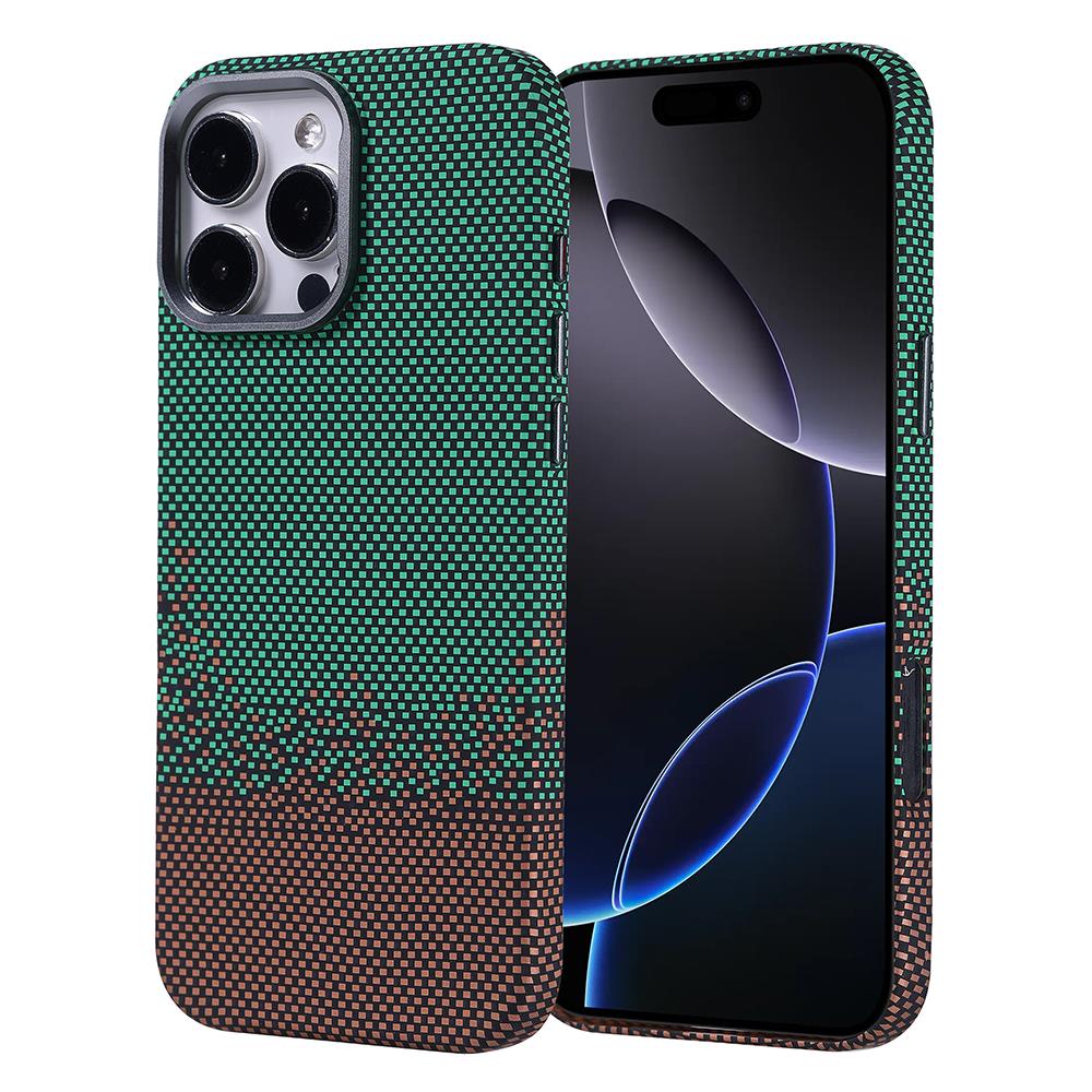 Apple iPhone 16 Pro Uyumlu Kılıf M-safe Şarj Özellikli Karbon Fiber Görünümlü Zore Nekst Kapak