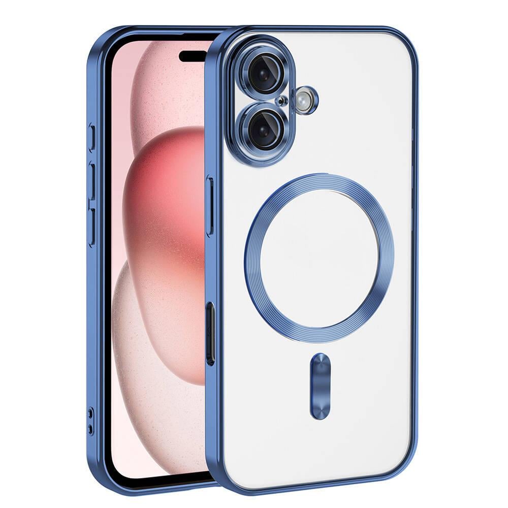 Apple iPhone 16 Uyumlu Kılıf Kamera Korumalı M-safe Wireless Şarj Özellikli Zore Demre Kapak