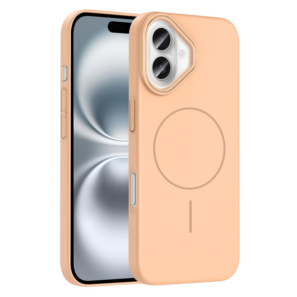 Apple iPhone 16 Uyumlu Kılıf M-safe Şarj Özellikli Zore Ruby Sert Kapak