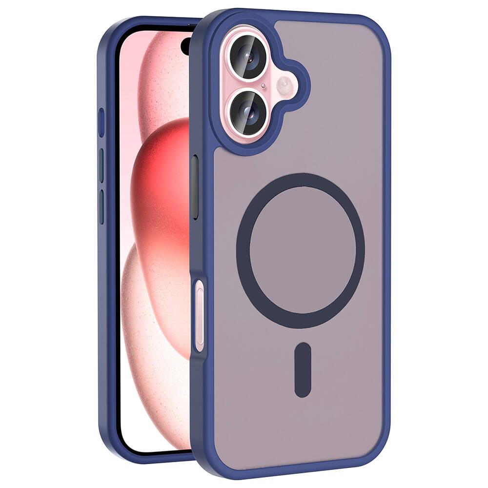 Apple iPhone 16 Uyumlu Kılıf M-safe Şarj Özellikli Mat Arka Yüzey Zore Sio Kapak