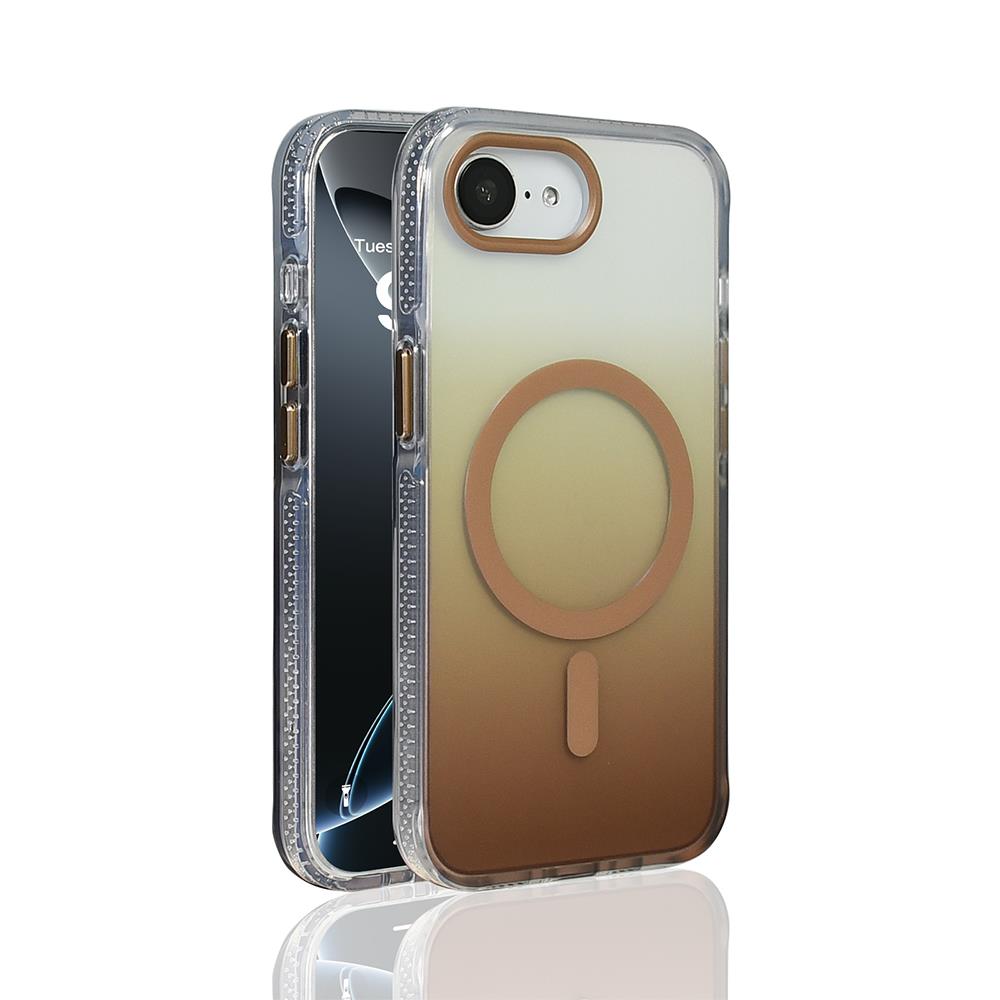 Apple iPhone 16E Kılıf M-safe Şarj Özellikli Transparan Renk Geçişli Zore Toros Kapak