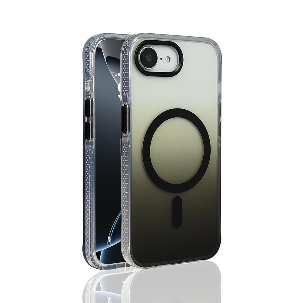 Apple iPhone 16E Kılıf M-safe Şarj Özellikli Transparan Renk Geçişli Zore Toros Kapak