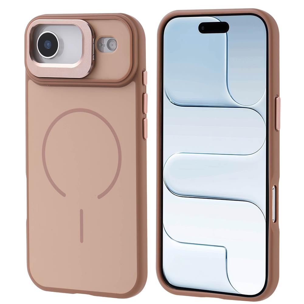 Apple iPhone 17 Air Kılıf M-safe Şarj Özellikli Kamera Standlı Zore Notron Kapak