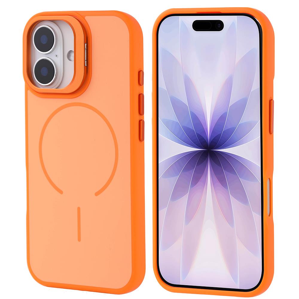 Apple iPhone 17 Kılıf M-safe Şarj Özellikli Kamera Standlı Zore Notron Kapak