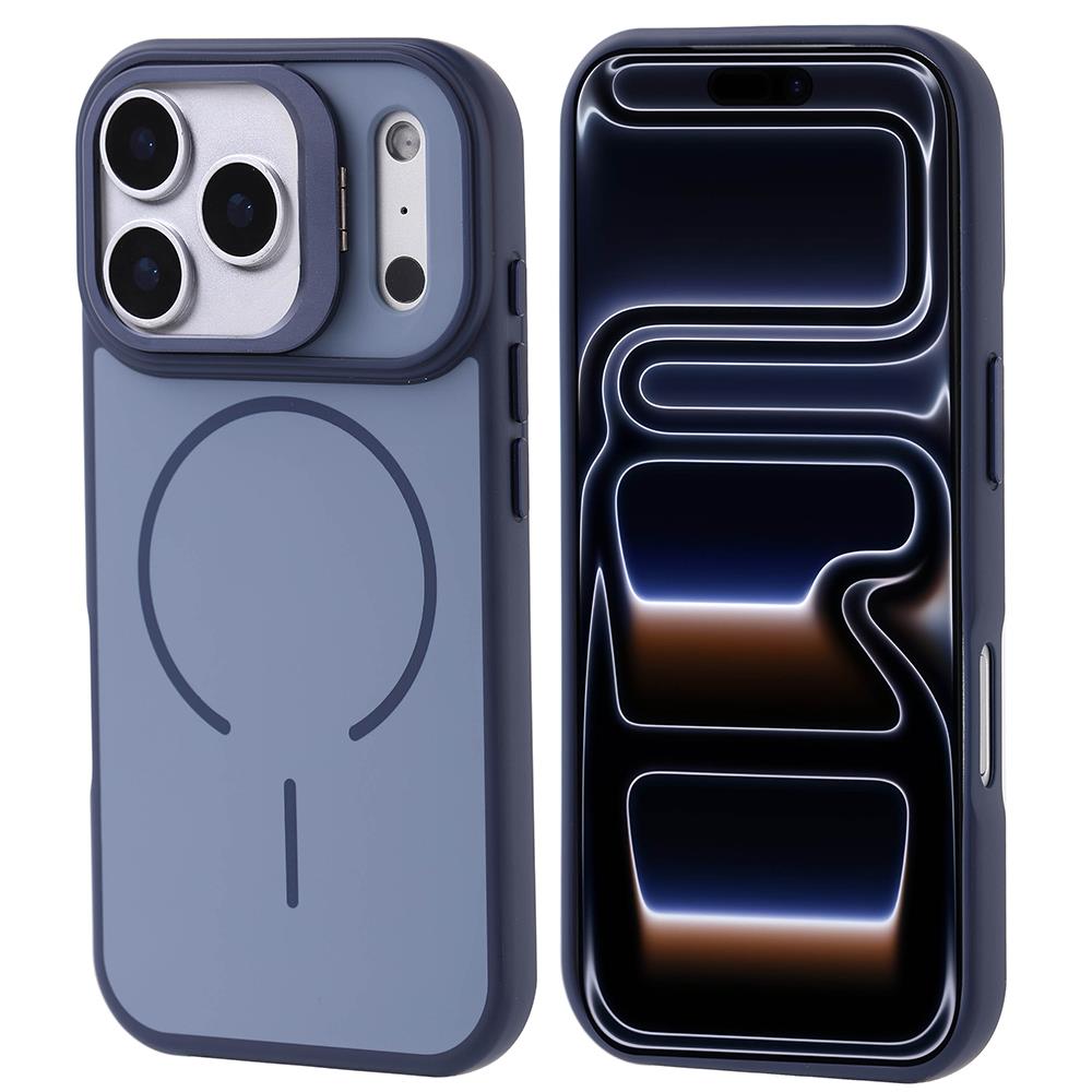 Apple iPhone 17 Pro Kılıf M-safe Şarj Özellikli Kamera Standlı Zore Notron Kapak