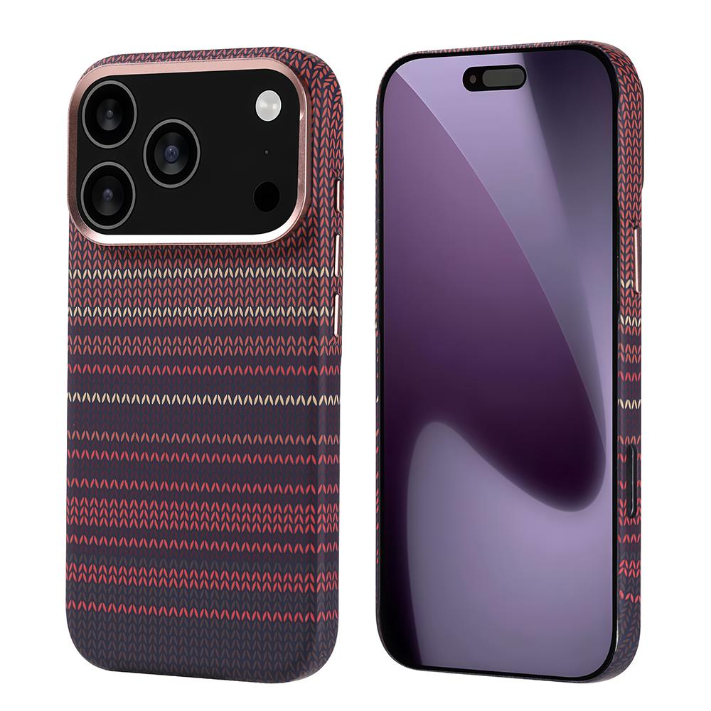 Apple iPhone 17 Pro Kılıf M-safe Şarj Özellikli Karbon Fiber Görünümlü Zore Nekst Kapak