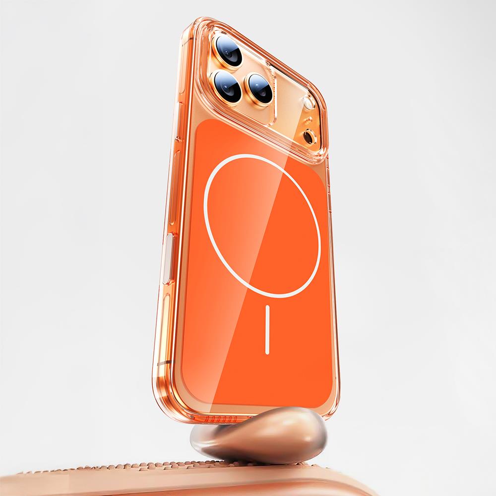 Apple iPhone 17 Pro Kılıf Zore M-safe Şarj Özellikli Şeffaf Kamera Kontrol Butonlu Lugano Kapak