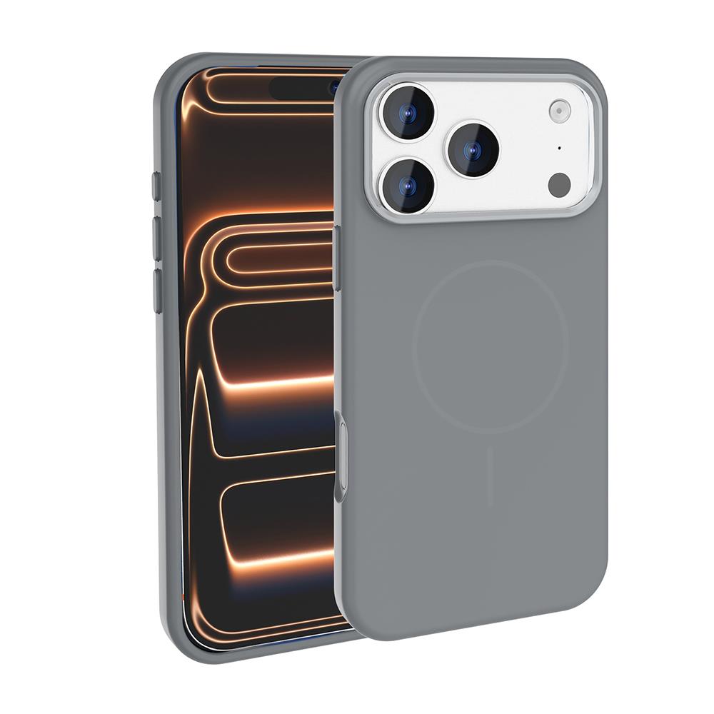 Apple iPhone 17 Pro Max Kılıf M-Safe Şarj Özellikli Metal Kamera Çerçeveli Zore Edi Silikon Kapak