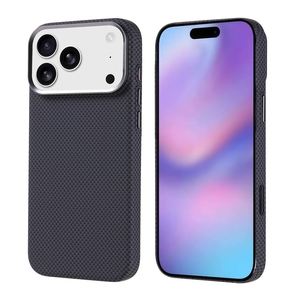 Apple iPhone 17 Pro Max Kılıf M-safe Şarj Özellikli Karbon Fiber Görünümlü Zore Nekst Kapak