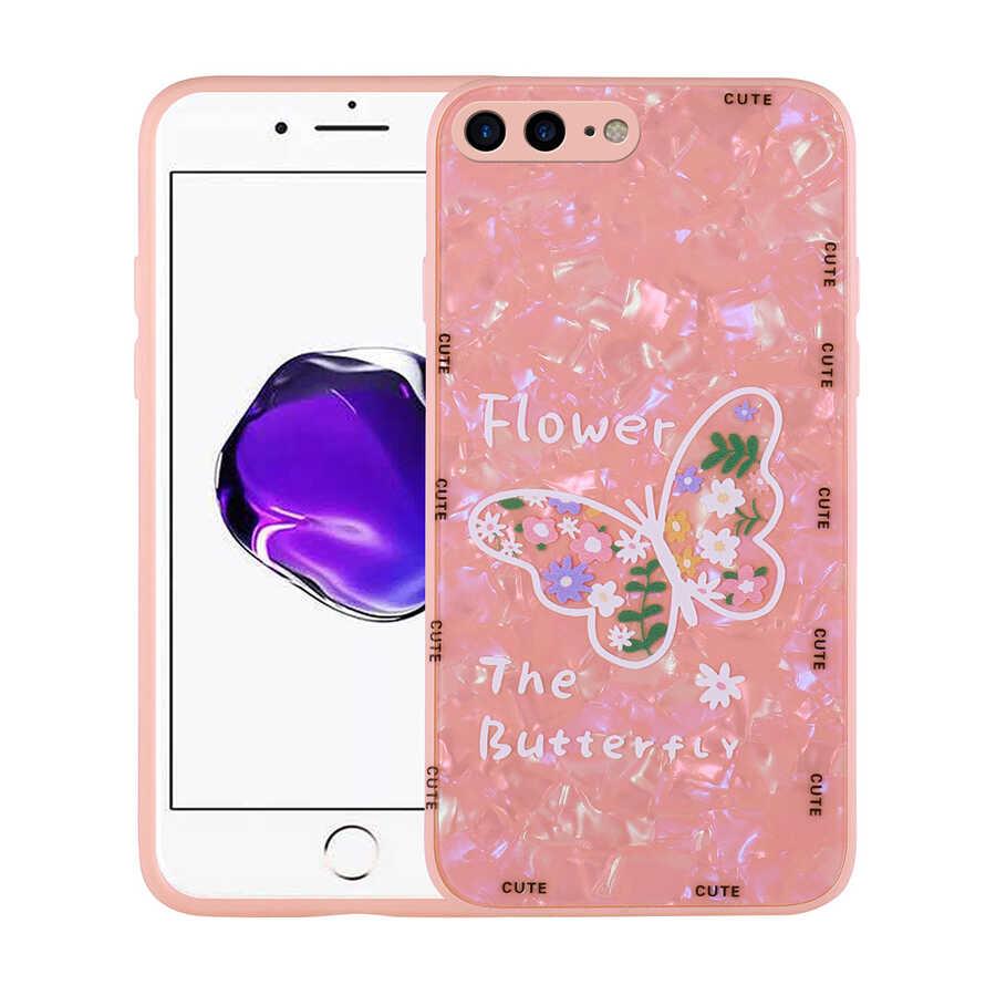 Apple iPhone 7 Plus Uyumlu Kılıf Desenli Sert Silikon Zore Mumila Kapak