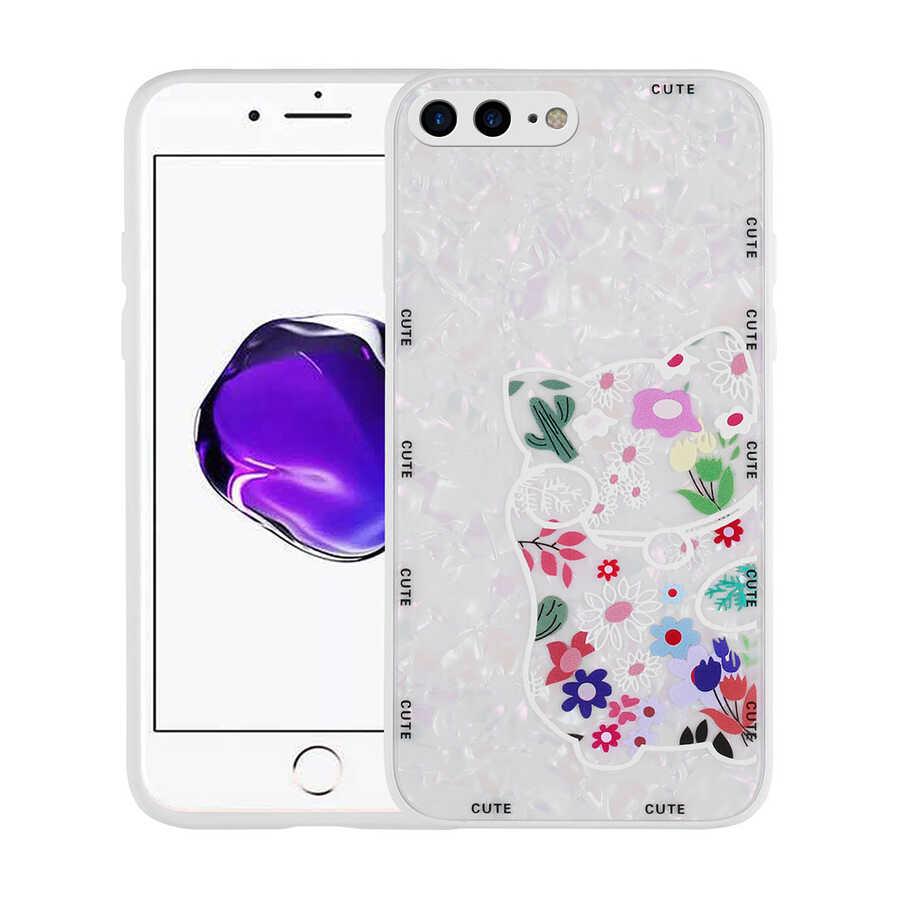 Apple iPhone 7 Plus Uyumlu Kılıf Desenli Sert Silikon Zore Mumila Kapak