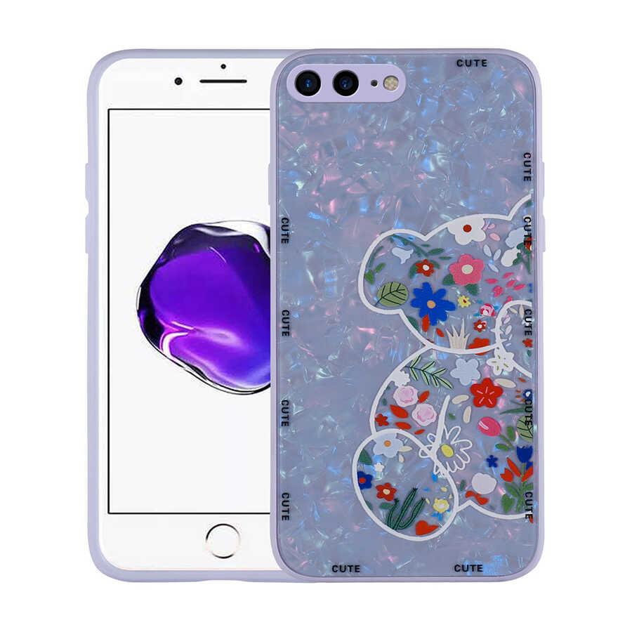 Apple iPhone 7 Plus Uyumlu Kılıf Desenli Sert Silikon Zore Mumila Kapak