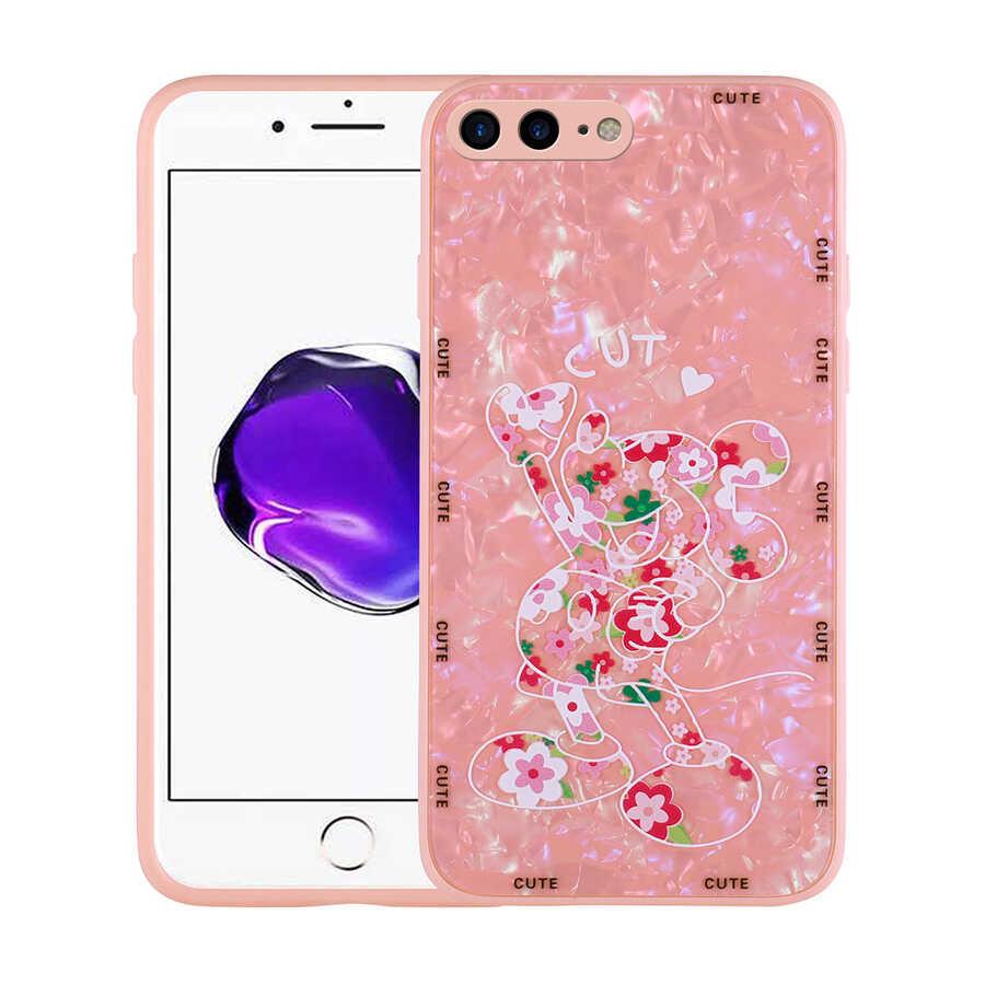 Apple iPhone 7 Plus Uyumlu Kılıf Desenli Sert Silikon Zore Mumila Kapak