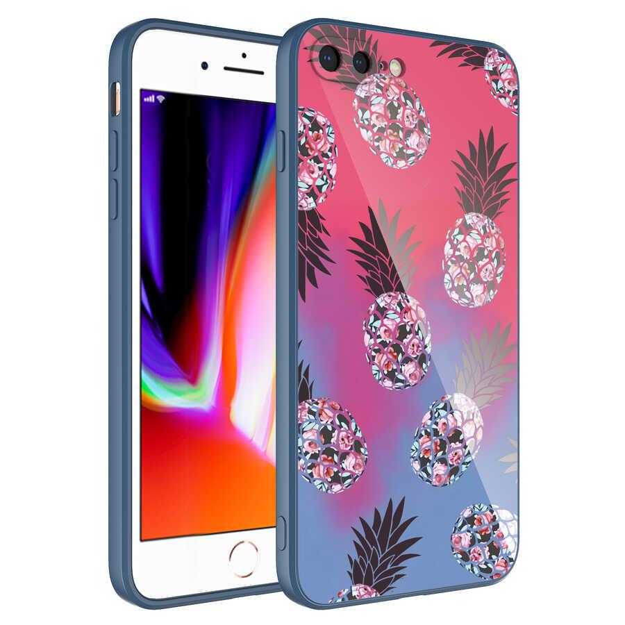 Apple iPhone 7 Plus Uyumlu Kılıf Kamera Korumalı Desenli Sert Silikon Zore Epoksi Kapak