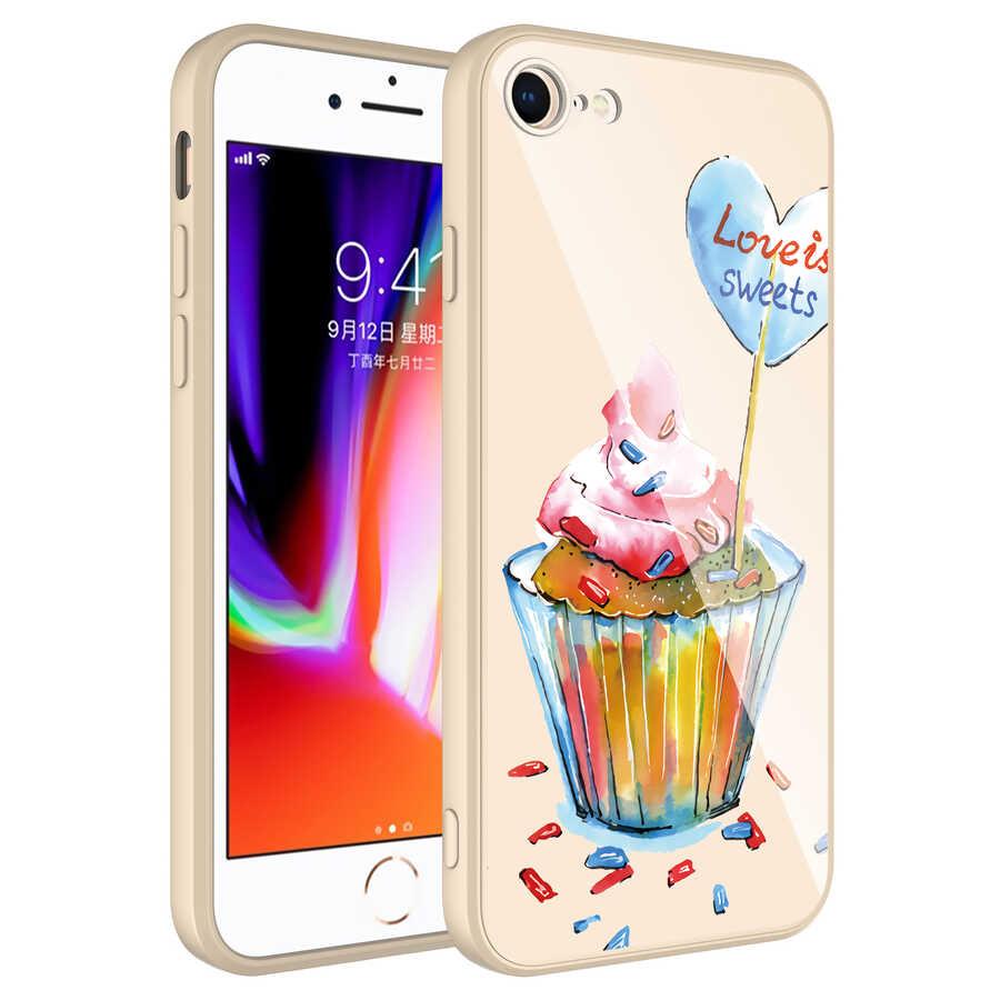 Apple iPhone 7 Uyumlu Kılıf Kamera Korumalı Desenli Sert Silikon Zore Epoksi Kapak