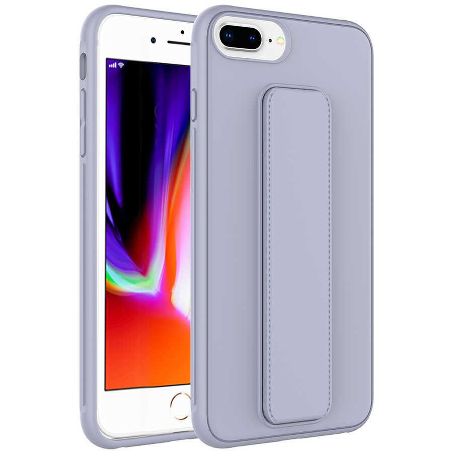 Apple iPhone 8 Plus Uyumlu Kılıf Zore Qstand Kapak