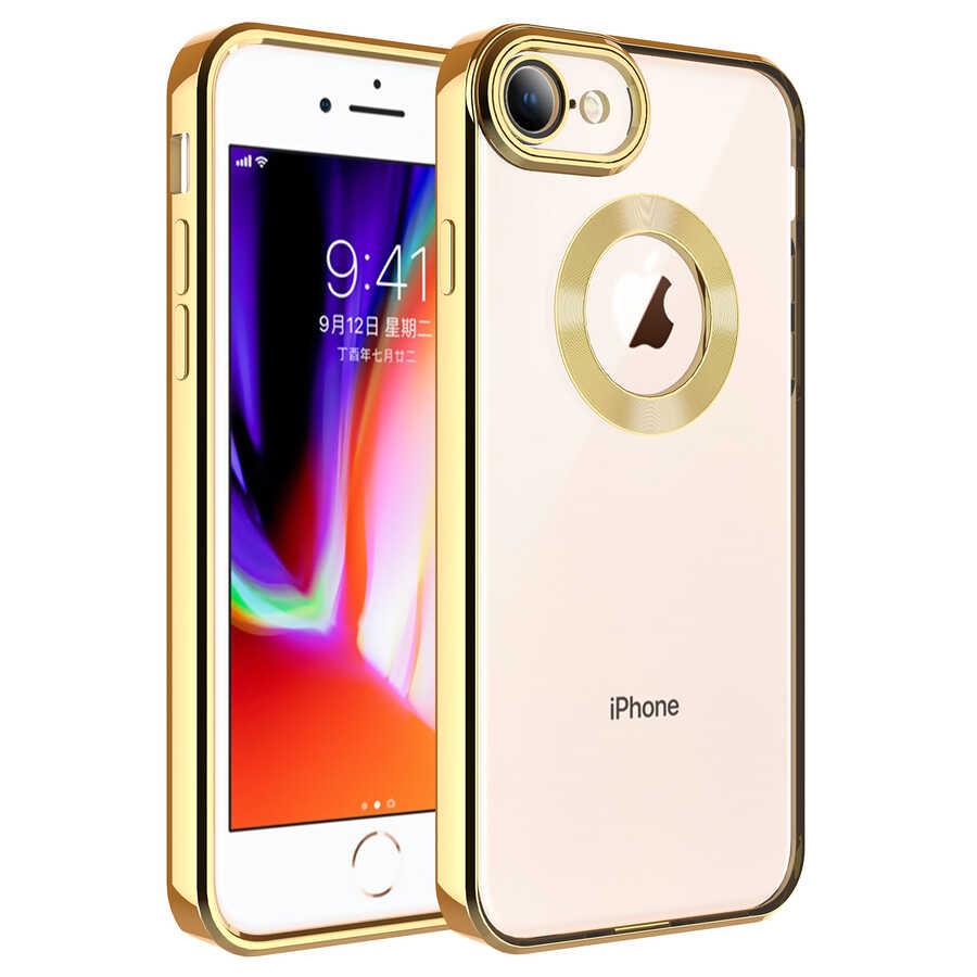 Apple iPhone 8 Uyumlu Kılıf Kamera Korumalı Logo Gösteren Zore Omega Kapak