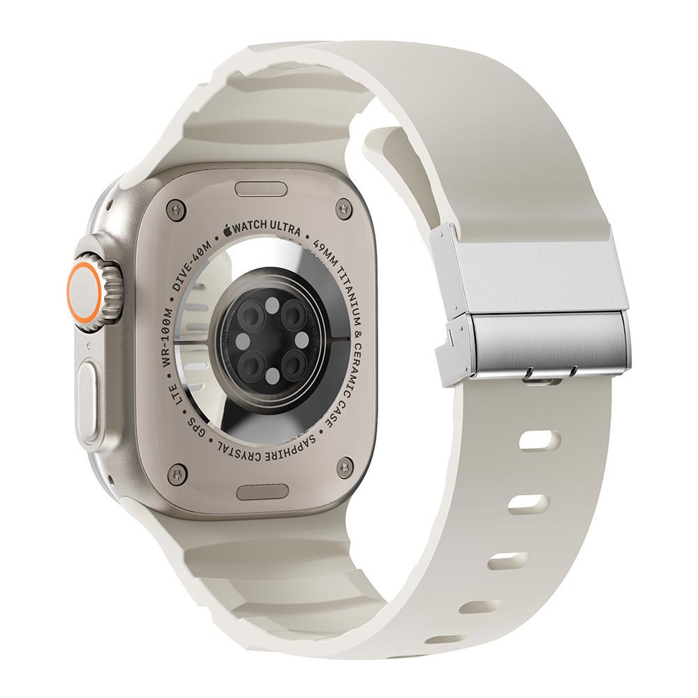 Apple Watch Ultra 49mm Zore KRD-145 Metal Tokalı Silikon Kordon