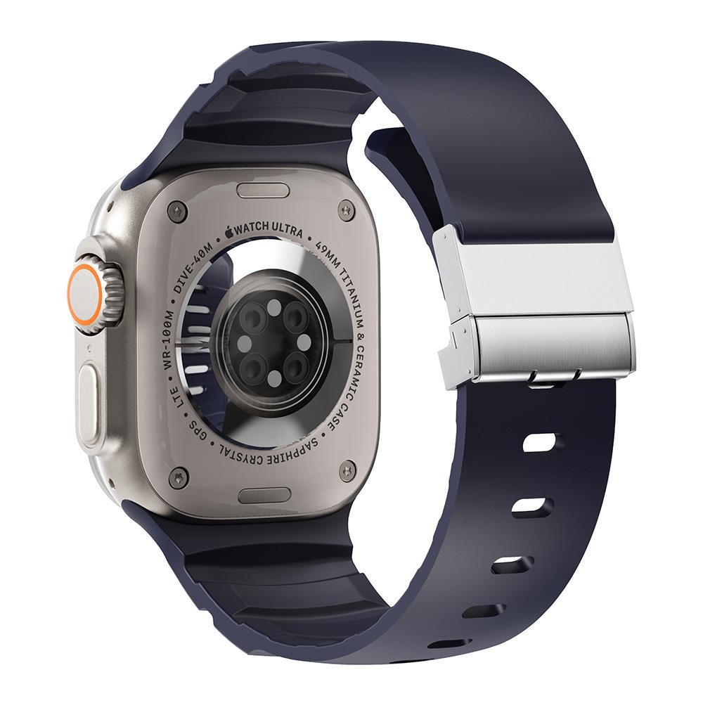 Apple Watch Ultra 49mm Zore KRD-145 Metal Tokalı Silikon Kordon